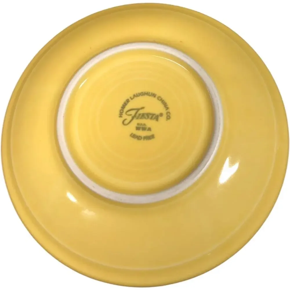 Fiesta  Homer Laughlin Yellow Saucer Coffee Cup Plate 6”, First Quarter 2008